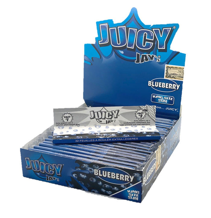 JuicyJay's Blueberry flavour kingsize hemp paper