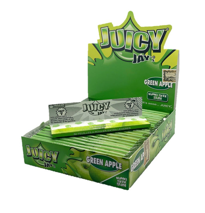 JuicyJay's Green Apple flavour kingsize hemp paper