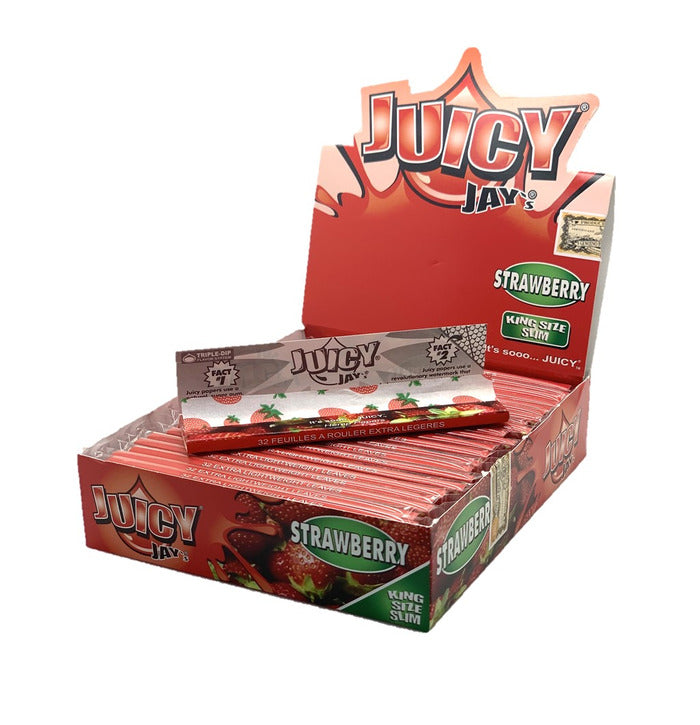 JuicyJay's Strawberry flavour kingsize hemp paper