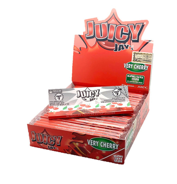 JuicyJay's Very Cherry flavour kingsize hemp paper